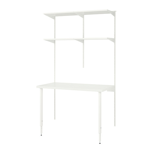 BOAXEL/LAGKAPTEN - shelving unit with table top, white, 125x62x201 cm | IKEA Taiwan Online - PE840674_S4