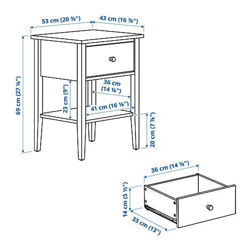 GULLABERG bedside table