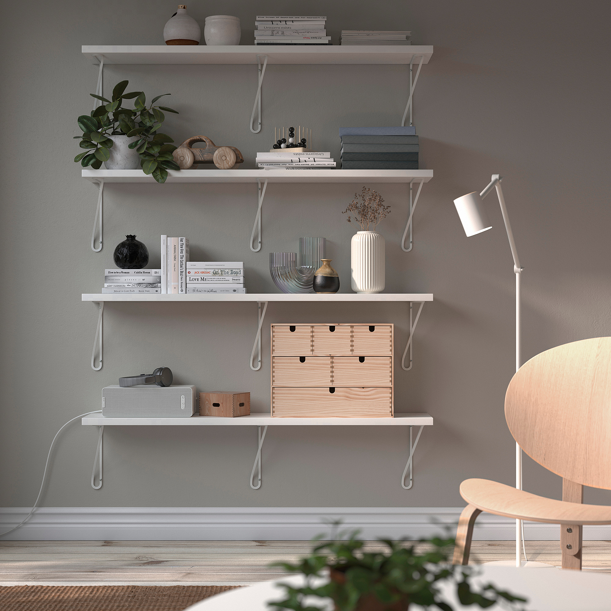 BERGSHULT/FÖRLÄGGARE wall shelf