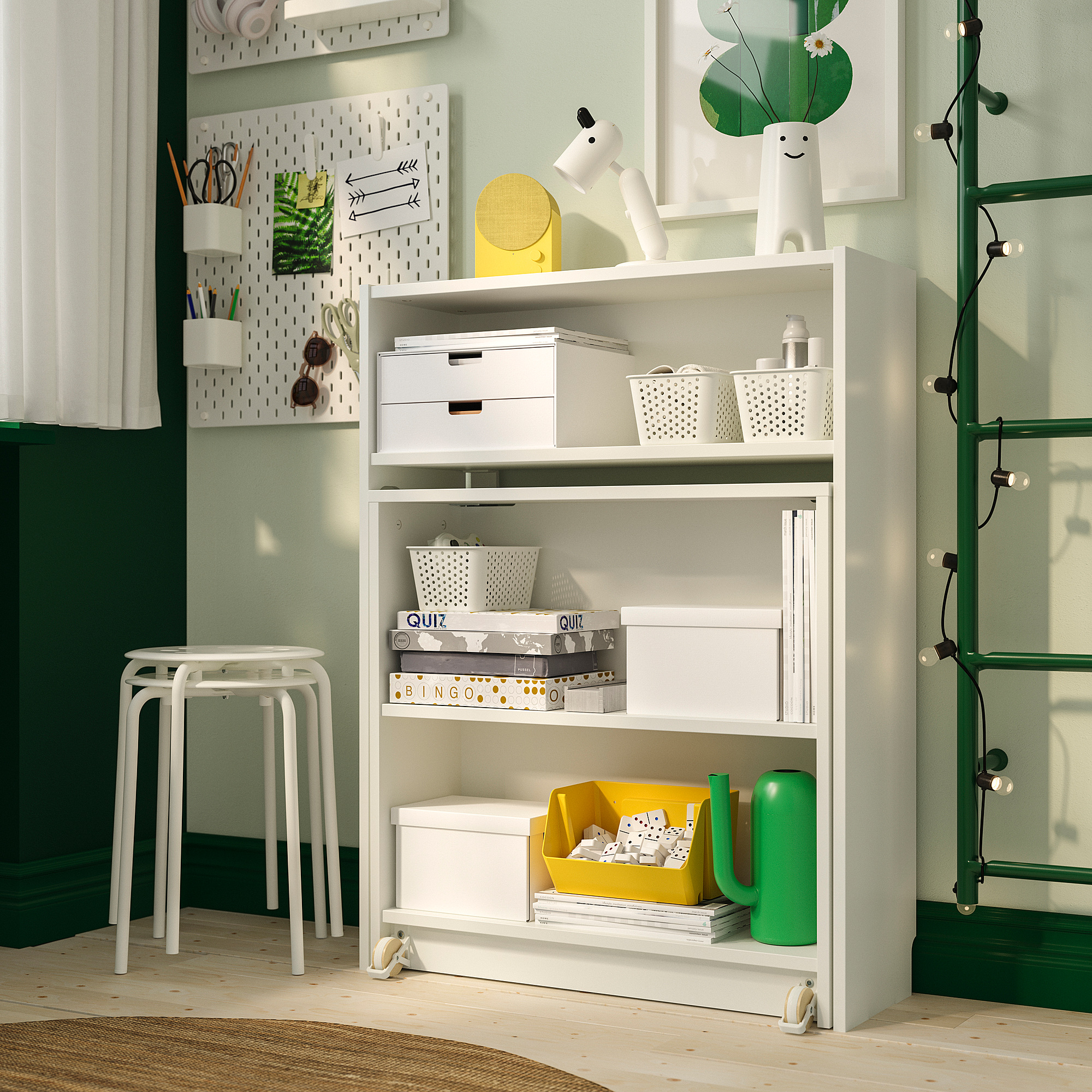 BILLY bookcase with foldable table