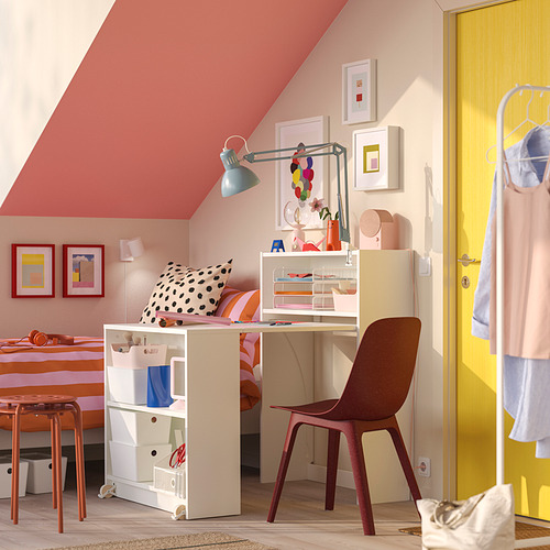 BILLY bookcase with foldable table
