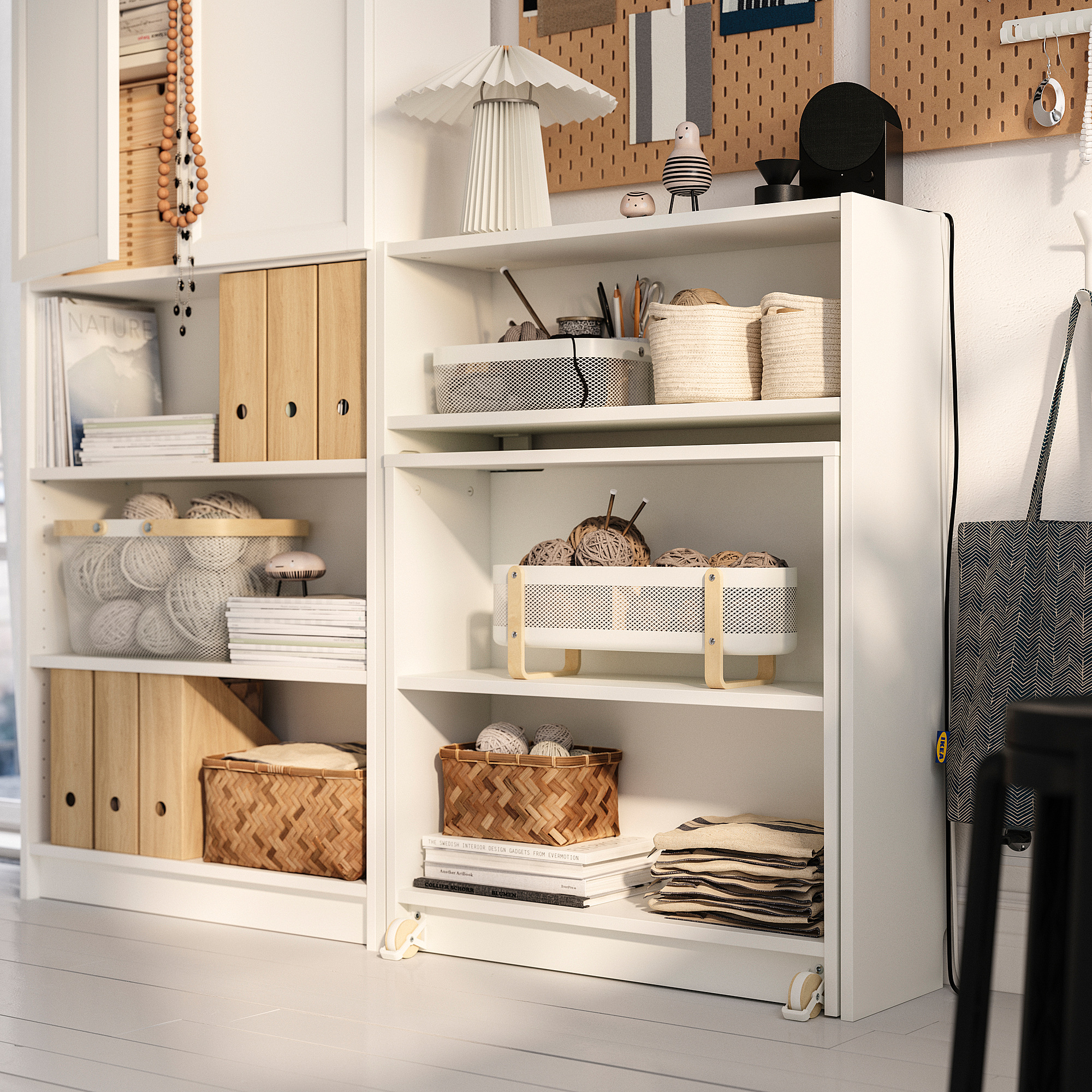 BILLY/OXBERG bookcase comb w foldable table