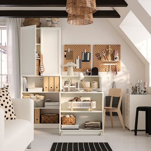 BILLY/OXBERG bookcase comb w foldable table