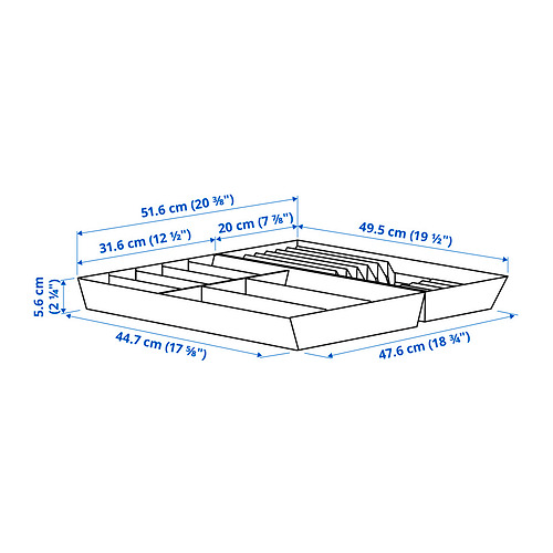 UPPDATERA cutlery tray/tray with knife rack