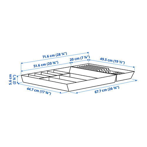 UPPDATERA 餐具托盤／附刀架托盤
