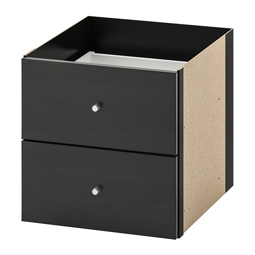 KALLAX - 內嵌式兩抽抽屜, 黑棕色 | IKEA 線上購物 - PE699975_S4