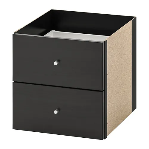 KALLAX - 內嵌式兩抽抽屜, 黑棕色, 33x33 公分 | IKEA 線上購物 - PE699975_S4