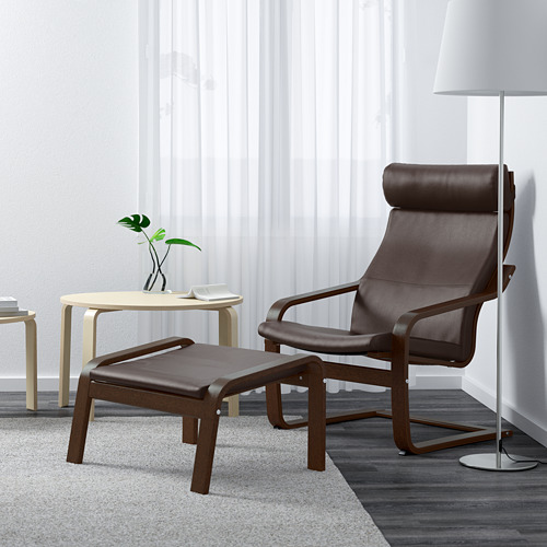 POÄNG - 扶手椅及腳凳, 棕色/Glose 深棕色 | IKEA 線上購物 - PE601101_S4