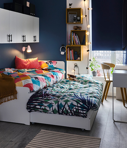 SLÄKT - 床框附活動子床/儲物空間, 白色 | IKEA 線上購物 - PH173900_S4