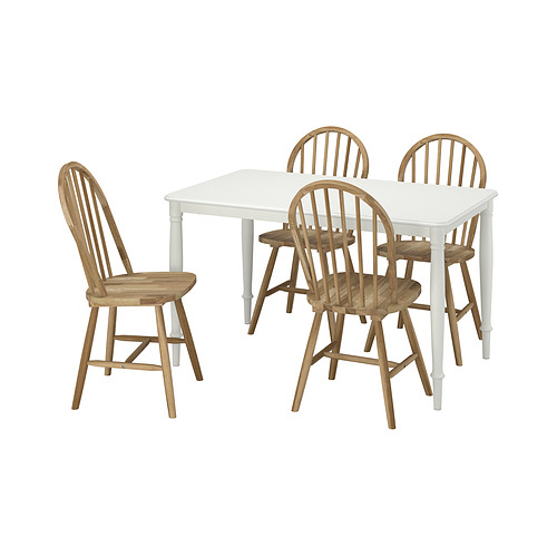 DANDERYD/SKOGSTA - 餐桌附4張餐椅, 白色/相思木, 130 公分 | IKEA 線上購物 - PE919444_S4