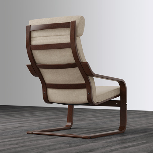 POÄNG - 扶手椅, 棕色/Hillared 米色 | IKEA 線上購物 - PE628985_S4