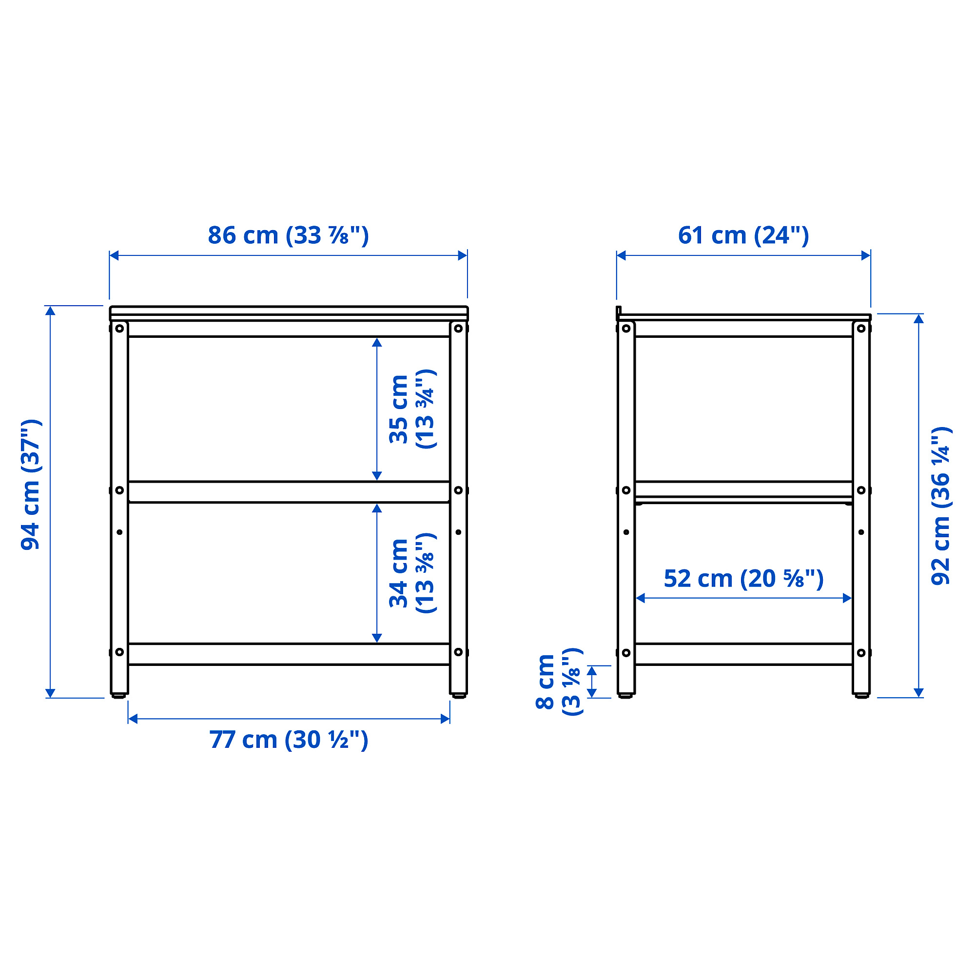 GRILLSKÄR kitchen island shelf unit