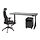 UPPSPEL/MATCHSPEL - 書桌，椅子/抽屜組, 黑色 | IKEA 線上購物 - PE840798_S1