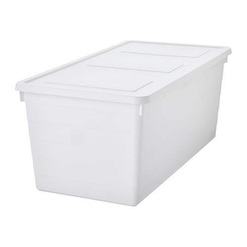 SOCKERBIT - storage box with lid, white, 38x76x30 cm | IKEA Taiwan Online - PE880670_S4