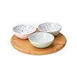 TRÅDTICKA tray with 3 bowls