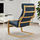 POÄNG - 扶手椅, 實木貼皮, 樺木/Hillared 深藍色 | IKEA 線上購物 - PE657554_S1