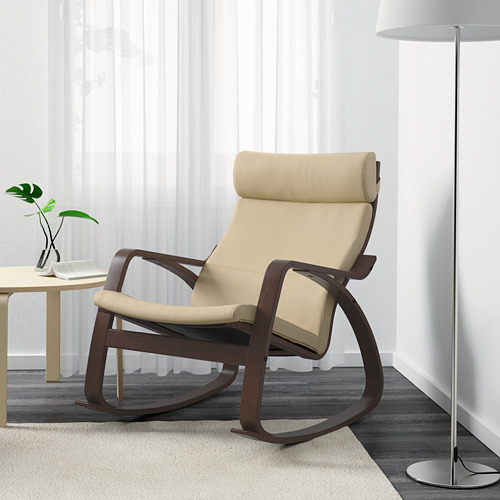 POÄNG - rocking-chair, brown/Glose eggshell | IKEA Taiwan Online - PE600970_S4