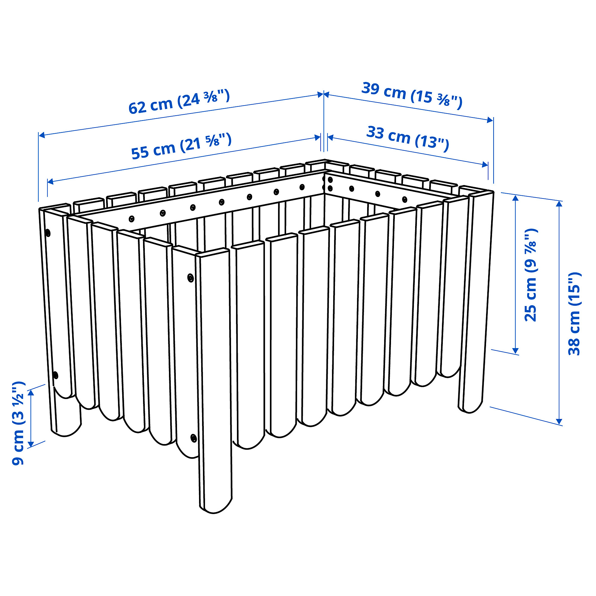ASKHOLMEN flower box w trellis, outdoor