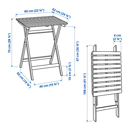 ASKHOLMEN table, outdoor