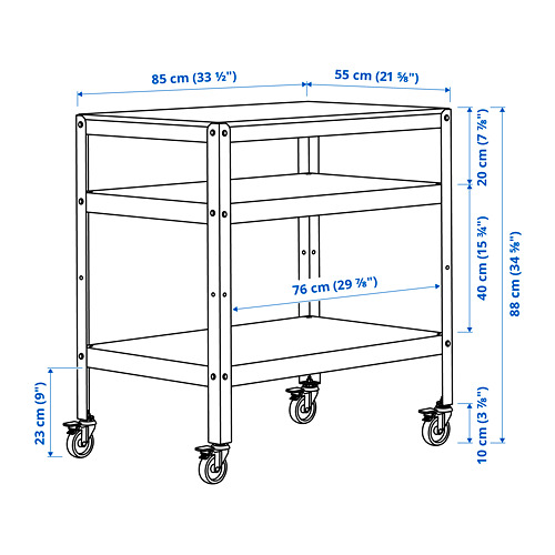 BROR - trolley, black/pine plywood | IKEA Taiwan Online - PE795232_S4