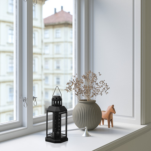 ENRUM - 小蠟燭燭台 室內/戶外用, 黑色 | IKEA 線上購物 - PE795307_S4