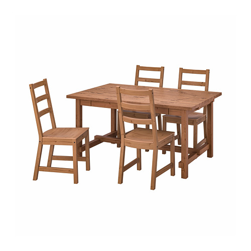 NORDVIKEN/NORDVIKEN - 餐桌附4張餐椅, 仿古染色/仿古染色, 152/223x95 公分 | IKEA 線上購物 - PE795322_S4