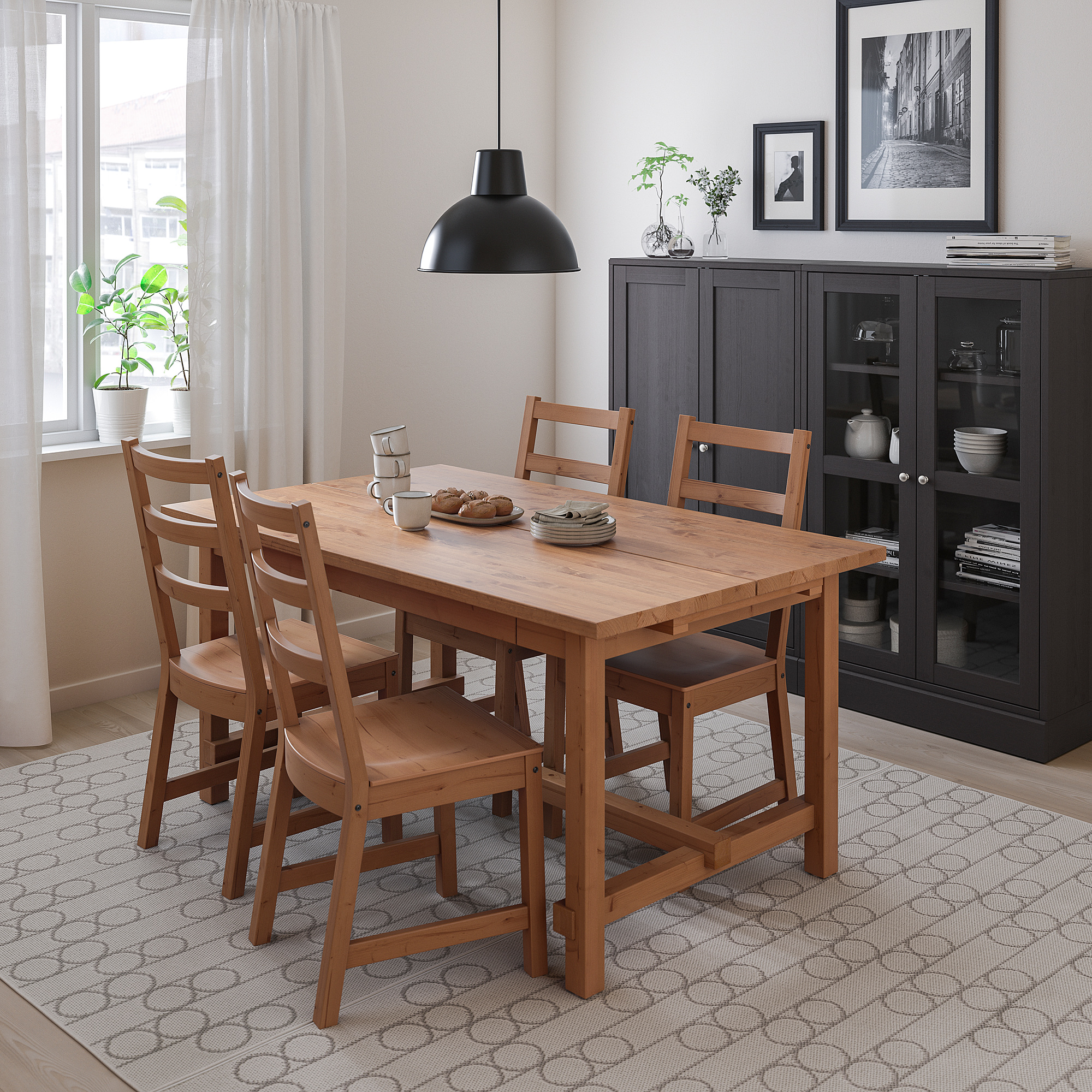 NORDVIKEN/NORDVIKEN table and 4 chairs