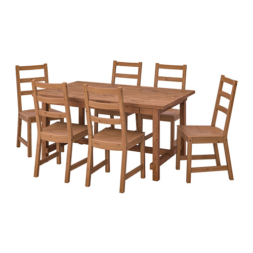 NORDVIKEN/NORDVIKEN 餐桌附6張餐椅