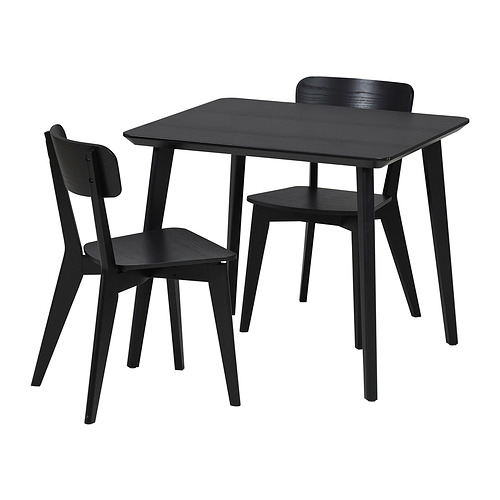 LISABO/LISABO - table and 2 chairs, black/black, 88 cm | IKEA Taiwan Online - PE919624_S4