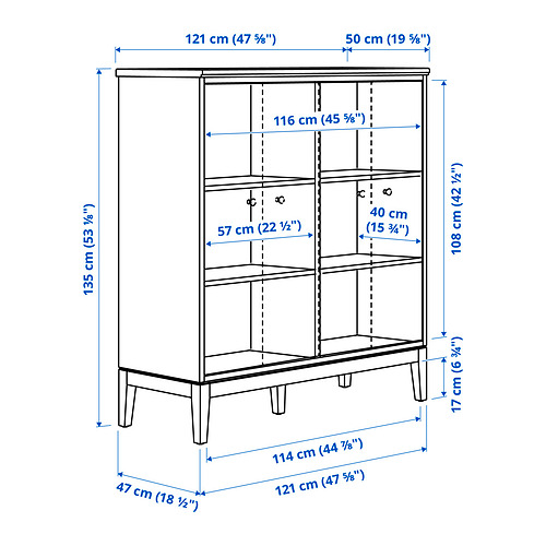 IDANÄS cabinet with bi-folding doors