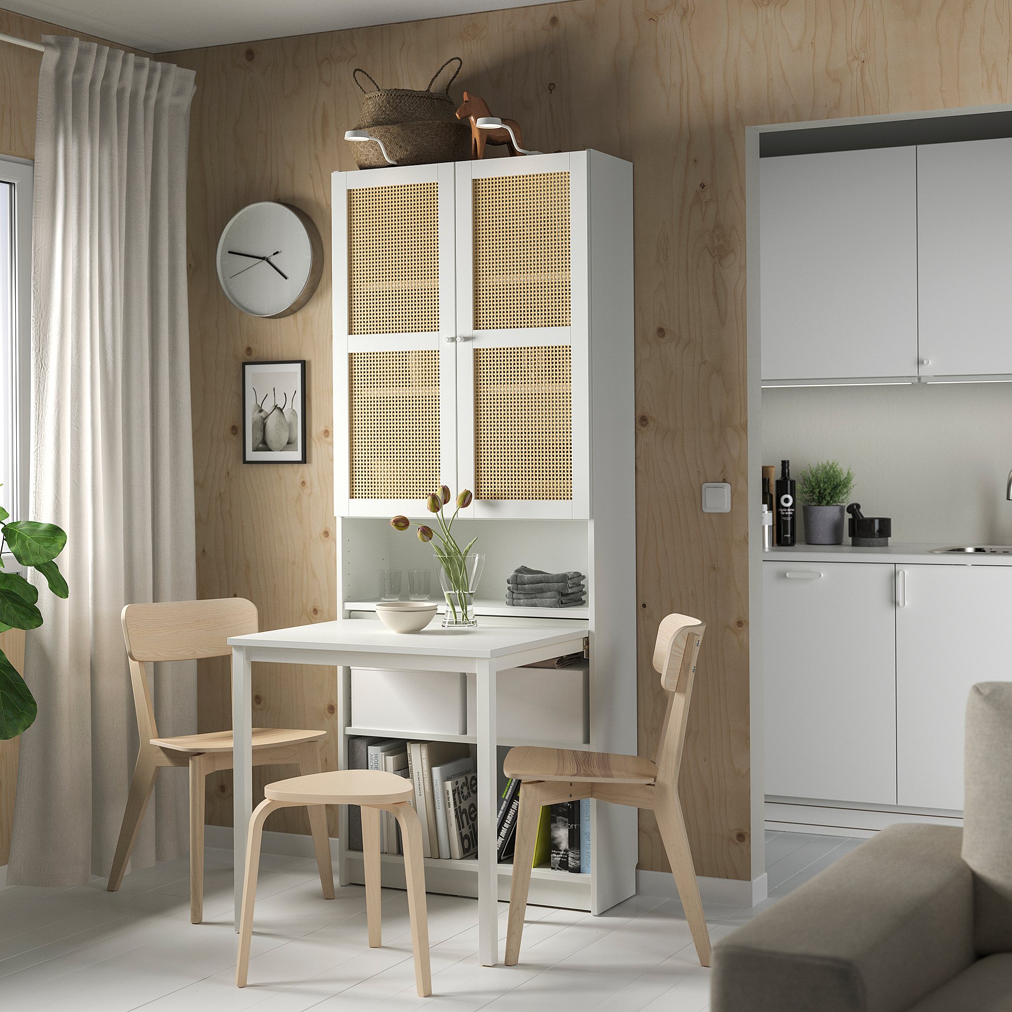 BILLY/HÖGADAL Bookcase with desk