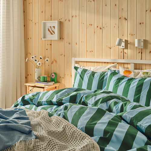 SLÅNHÖSTMAL duvet cover and pillowcase