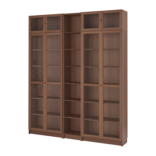 BILLY/OXBERG - bookcase, brown ash veneer | IKEA Taiwan Online - PE700290_S4