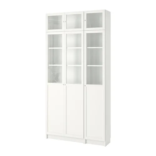 BILLY/OXBERG - 書櫃, 白色/玻璃, 120x30x237 公分 | IKEA 線上購物 - PE700279_S4