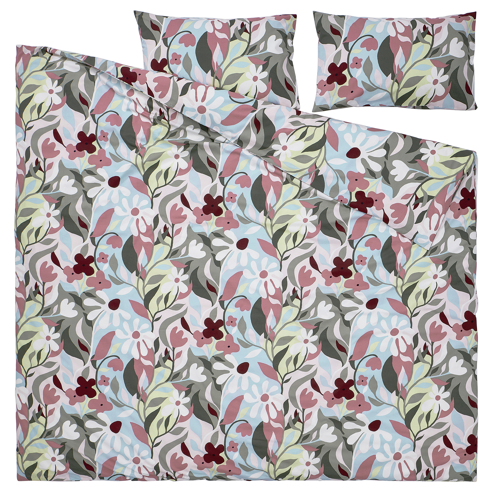 KORSKOVALL duvet cover and 2 pillowcases