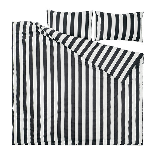 SLÅNHÖSTMAL duvet cover and 2 pillowcases