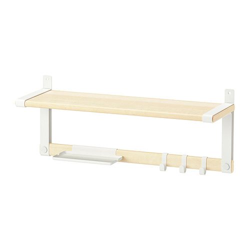 SKOMAKARE - wall shelf, white/aspen, 65x26 cm | IKEA Taiwan Online - PE919716_S4