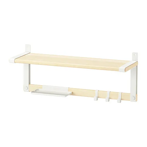 SKOMAKARE - 上牆式層架, 白色/白楊木, 65x26 公分 | IKEA 線上購物 - PE919716_S4
