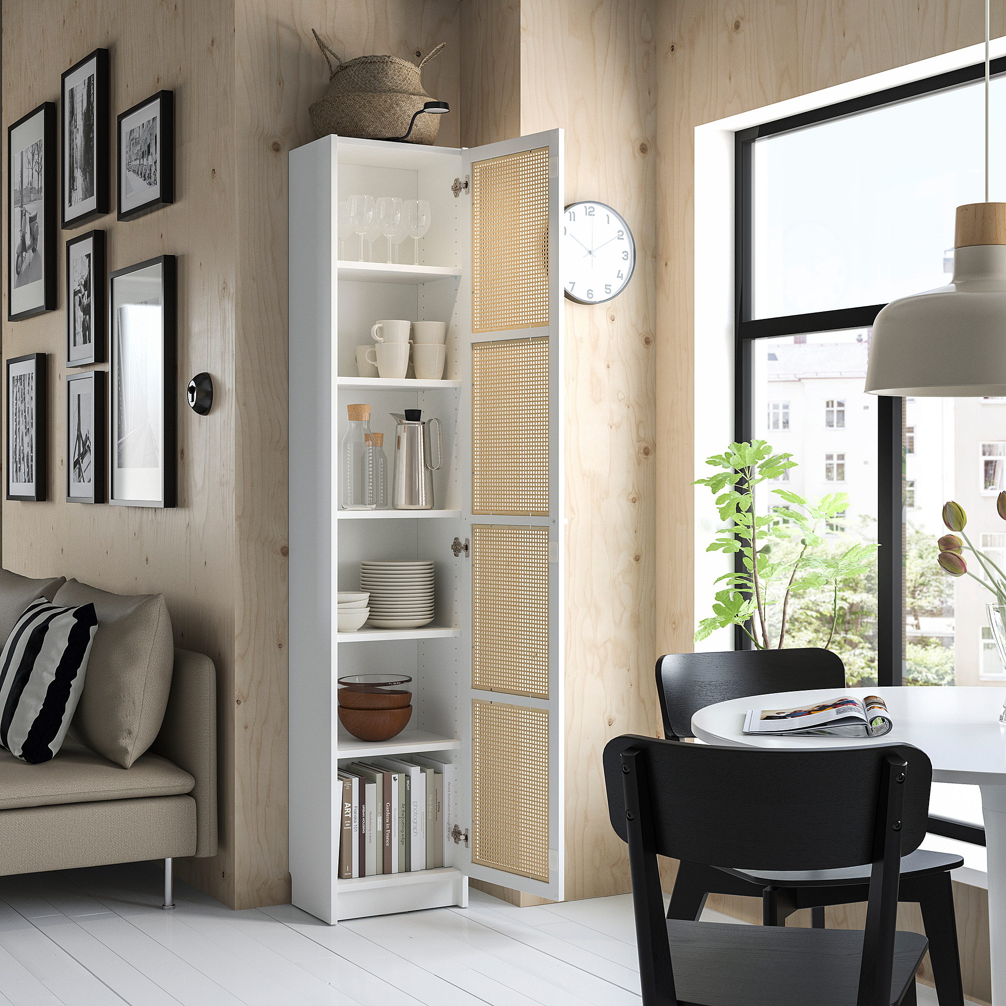 BILLY/HÖGADAL bookcase with door