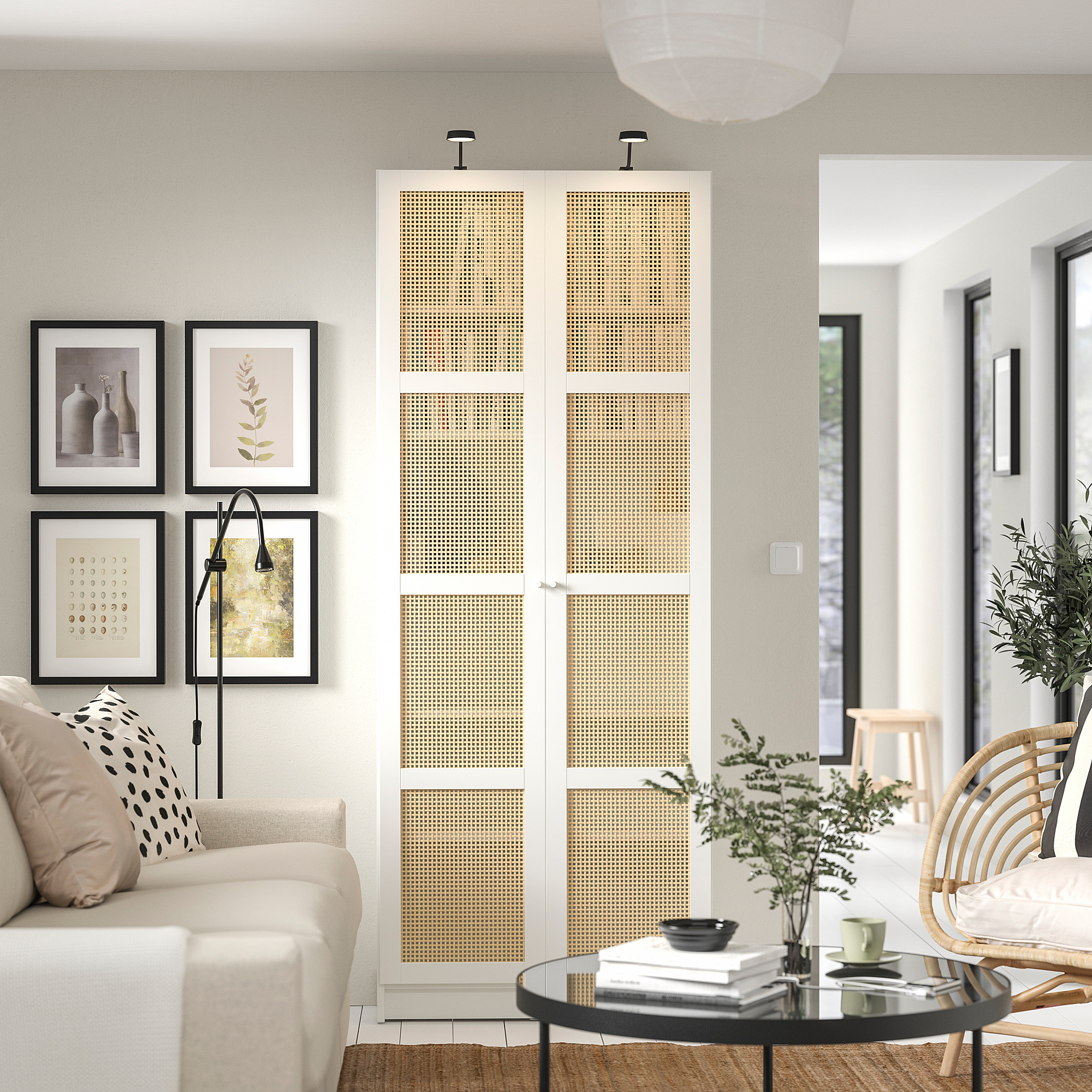 BILLY/HÖGADAL bookcase with doors