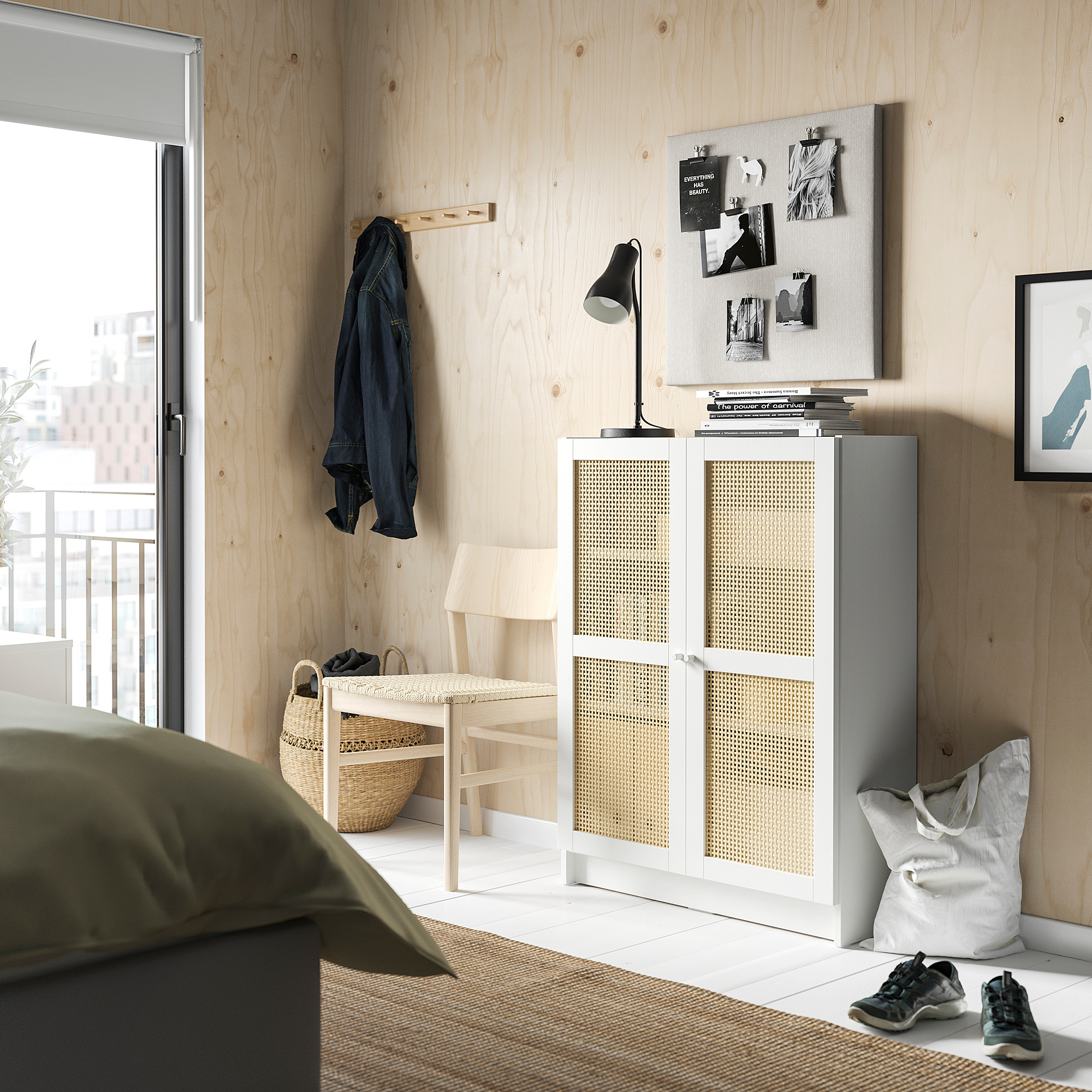 BILLY/HÖGADAL bookcase with doors