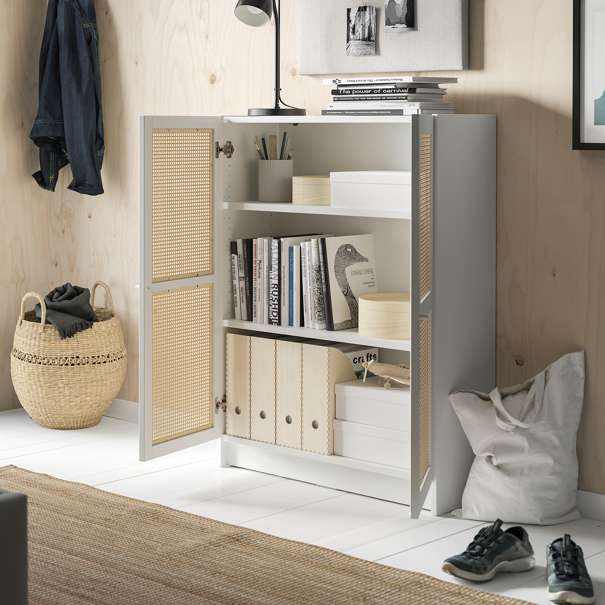 BILLY/HÖGADAL bookcase with doors