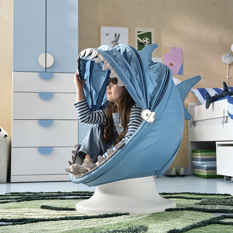 IKEA PS LÖMSK slipcover f children's swiv armchr