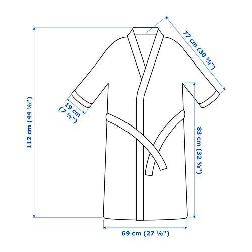 ROCKÅN - bath robe, grey | IKEA Taiwan Online - PE700378_S4