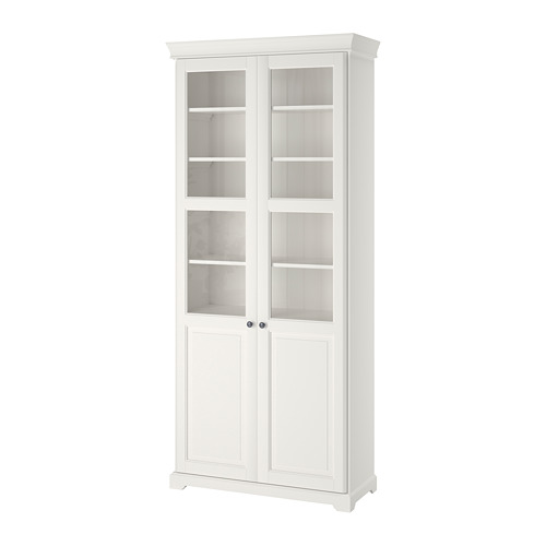 LIATORP - 玻璃門書櫃, 白色 | IKEA 線上購物 - PE700382_S4