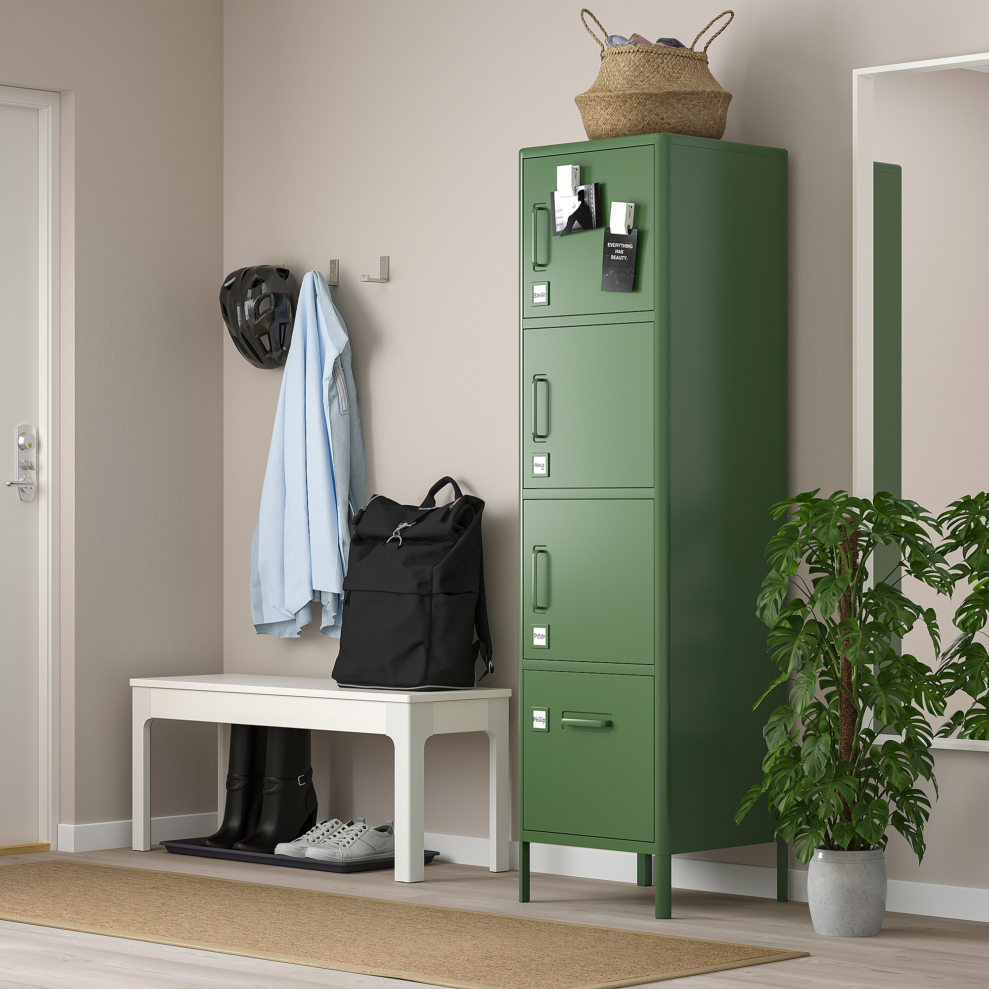 IDÅSEN high cabinet with drawer and doors