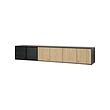 BOASTAD - wall shelf, black/oak veneer, 181x32x32 cm | IKEA Taiwan Online - PE919732_S2 
