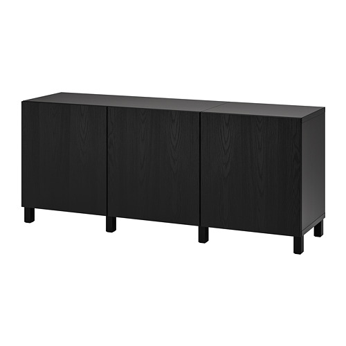 BESTÅ - storage combination with doors, black-brown/Timmerviken/Stubbarp black | IKEA Taiwan Online - PE742332_S4