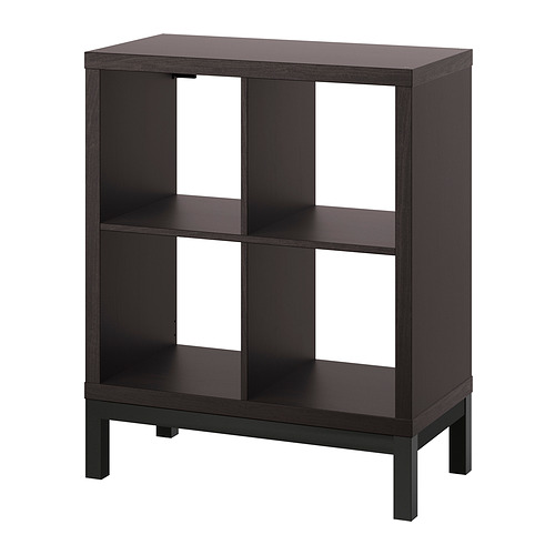 KALLAX - 層架組合附底架, 黑棕色/黑色 | IKEA 線上購物 - PE840975_S4
