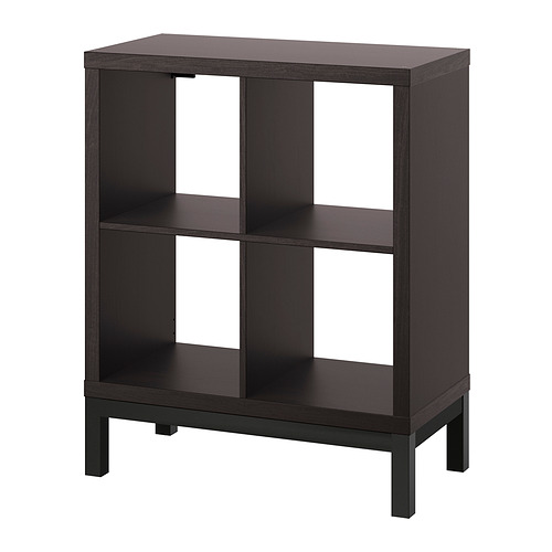 KALLAX - 層架組合附底架, 黑棕色/黑色, 77x94 公分 | IKEA 線上購物 - PE840975_S4